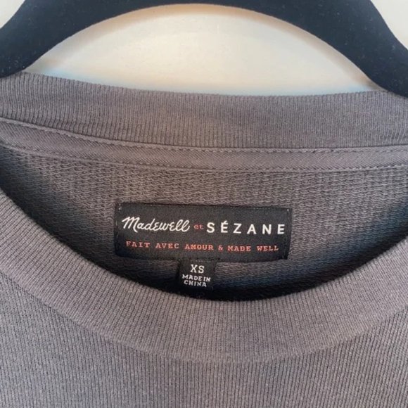 Sezane x Madewell La Superbe XS Gray Crew Neck Sweater - Picture 3 of 9